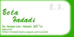 bela hadadi business card